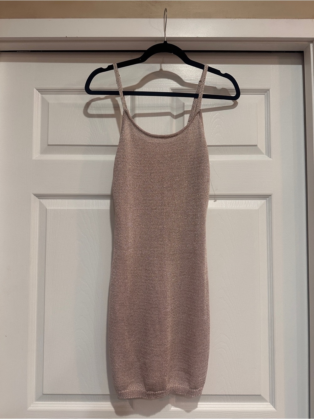 superdown Sparkle Knit Midi Slip Dress in Blush